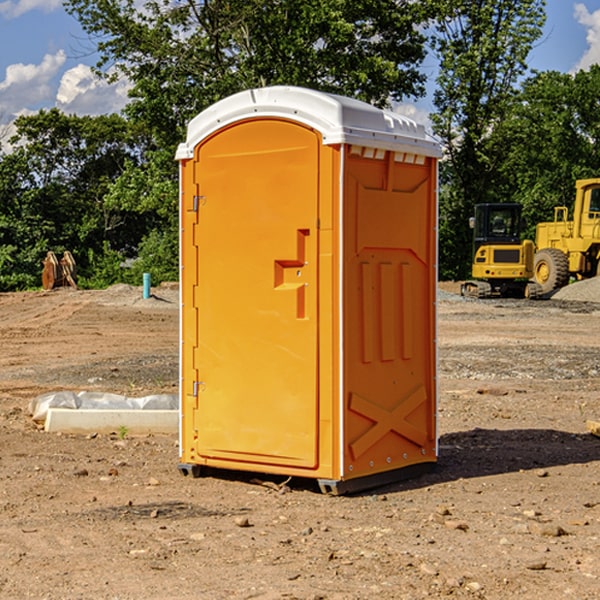 how often are the portable restrooms cleaned and serviced during a rental period in Radiant Virginia